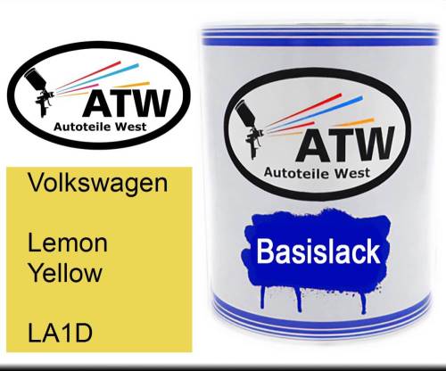 Volkswagen, Lemon Yellow, LA1D: 1L Lackdose, von ATW Autoteile West.